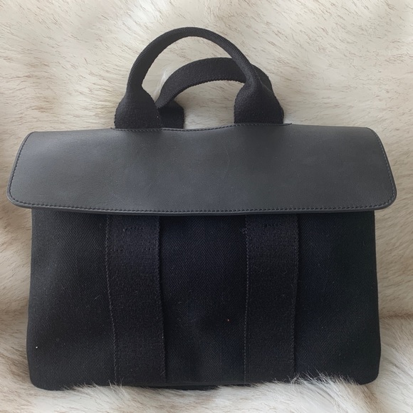 Hermes Handbags - Hermes Valparaiso canvas and leather satchel